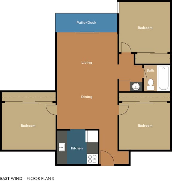 Floor Plan 3 at East Wind, Gresham Oregon