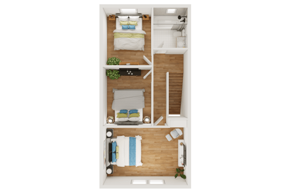 3rd bedroom floor plan 2nd floor at Fay Street Apartments, Virginia, 22601