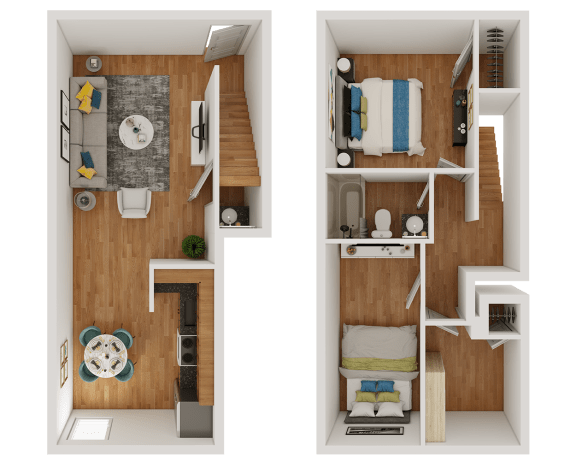 Fort Collier 2 bed floorplan at Fort Collier Terrace, Virginia, 22601