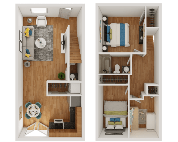 Fort Collier 3 bed floorplan at Fort Collier Terrace, Winchester, VA 22601