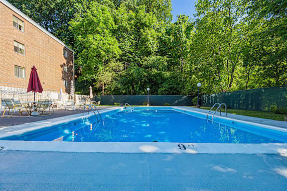 the swimming pool at our apartments
