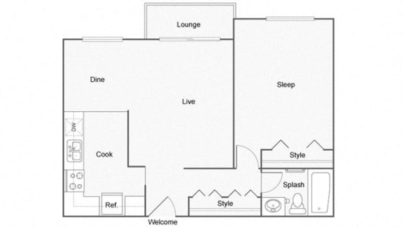 Floor Plan  Alder Floor Plan at ReNew Aurora, Aurora, 60506