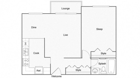 Alderwood Floor Plan at ReNew Aurora, Illinois, 60506