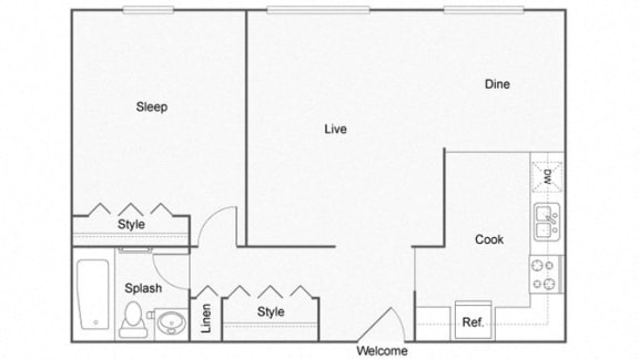 Ashford Floor Plan at ReNew Aurora, Aurora, IL