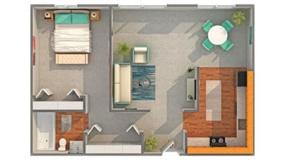 Ashford Floor Plan at ReNew Aurora, Aurora, IL, 60506