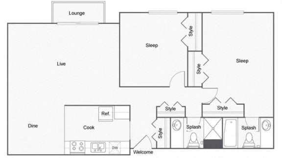 Beverly Floor Plan at ReNew Aurora, Aurora, IL