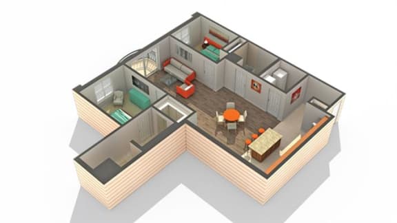 Gamble Floor Plan at Renew Five Ninety Five, Illinois