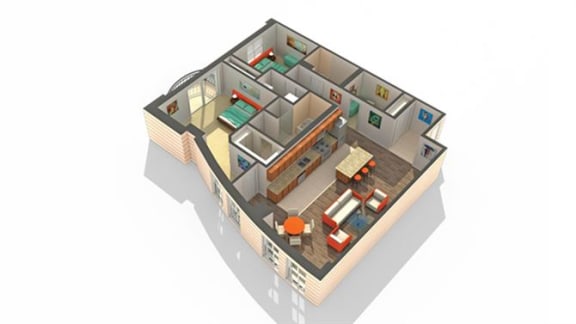 Wright Floor Plan at Renew Five Ninety Five, Illinois