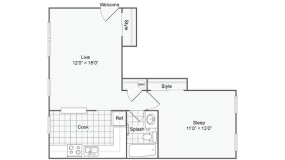 Cicero B Floor Plan at The Hinsdale, Hinsdale, Illinois