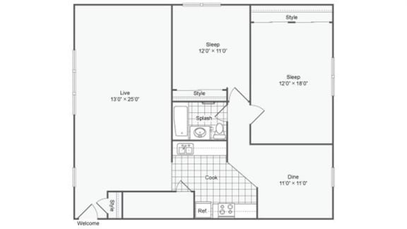 Taylor C Floor Plan at The Hinsdale, Hinsdale, IL