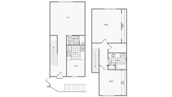 Wentworth Townhome Floor Plan at The Hinsdale, Illinois