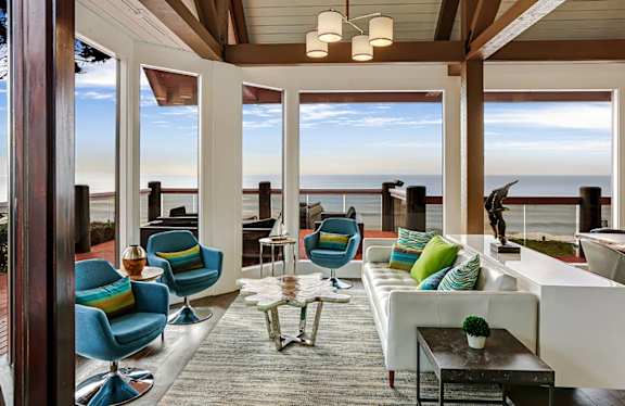 Lobby with ocean views