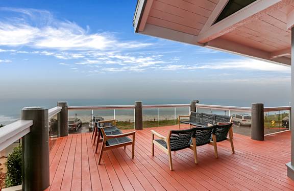 deck overlooking the ocean