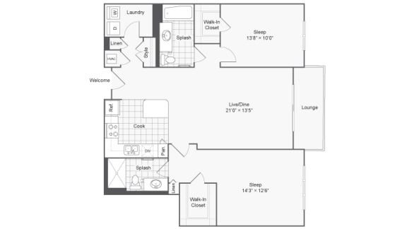 Connor1 Floor Plan at Arrive Town Center, Vernon Hills, IL, 60061