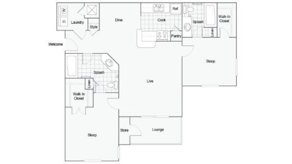 Burlington LURA Floorplan at ReNew Sugar Hill, Sugar Hill, Georgia