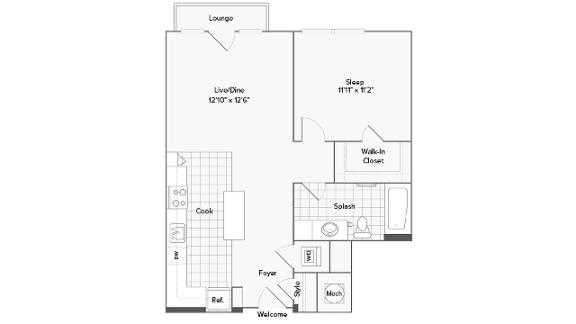 Annandale Floor Plan at Arrive Federal Hill, Baltimore