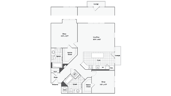 Columbus Floor Plan at Arrive Federal Hill, Baltimore, Maryland