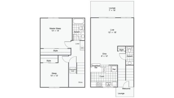 Cedarwood4 Floor Plan at The Bluffs at Mountain Park, Lake Oswego, OR, 97035