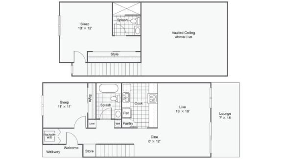 Pinewood1_Floorplan at The Bluffs at Mountain Park, Lake Oswego, OR, 97035