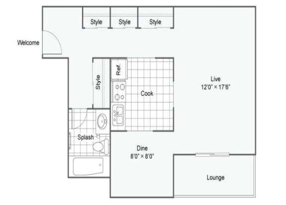 Joliet2 Floor Plan at The Atwood at Eden Prairie, Eden Prairie, MN, 55347