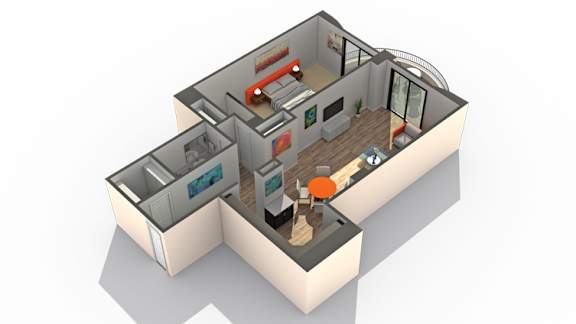 Seven 91 Floor Plan at ReNew Wheaton Center, Illinois