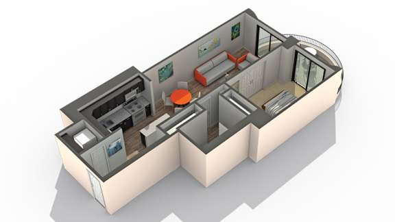 Six 15B Floor Plan at ReNew Wheaton Center, Wheaton Illinois