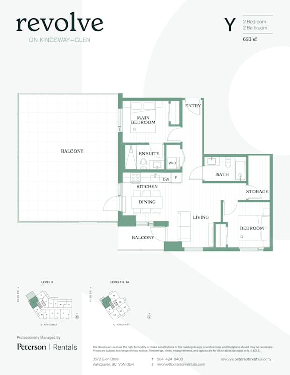 A floor plan for a property rented by Peterson Rentals.