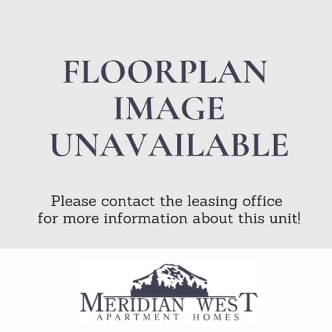 A sign stating that the floor plan image is unavailable and to contact the leasing office for more information.