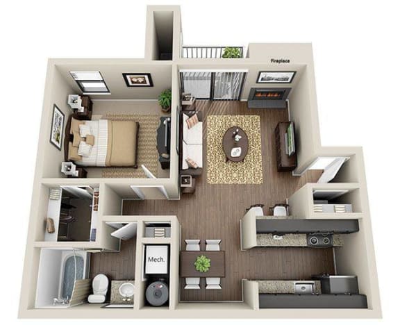 Veridian at Sandy Springs floor plan apartment home layout