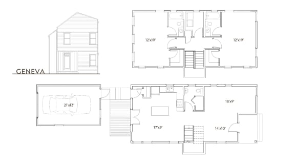 2 Bed Geneva Floorplan at Swiss Village, Louisville