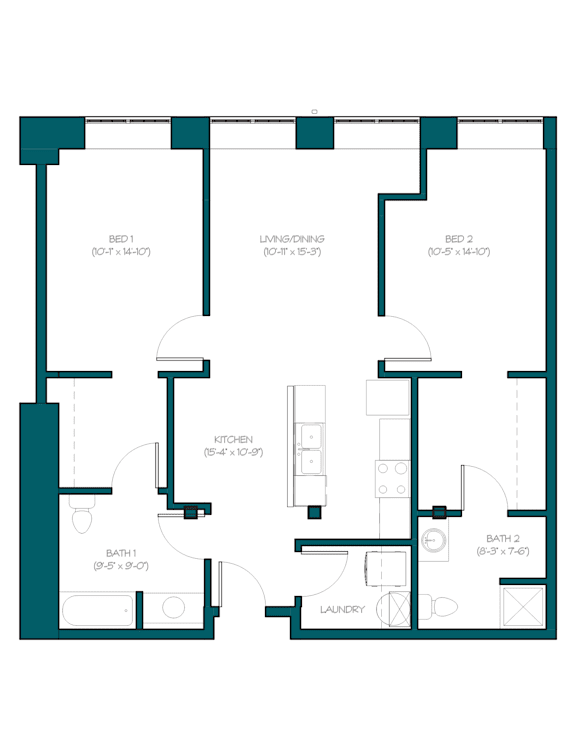 a blueprint of a floor plan of a house