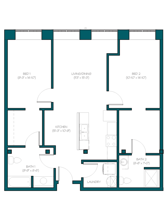 a blueprint of a floor plan of a house