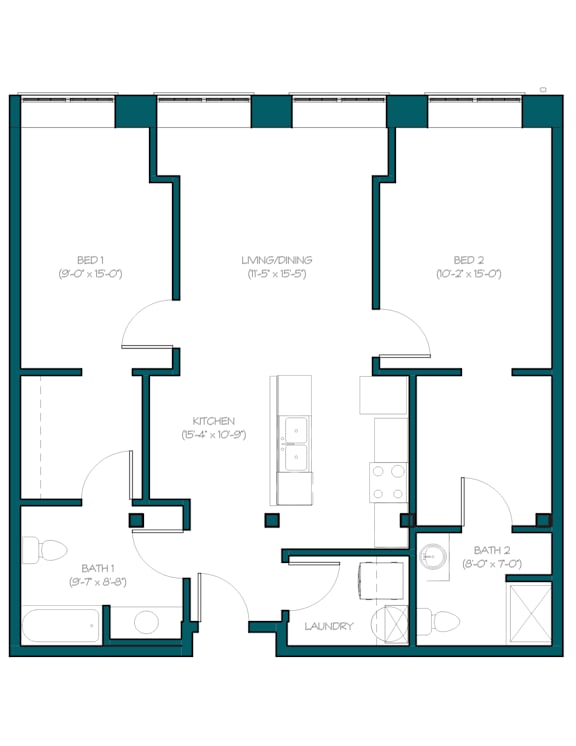 a blueprint of a floor plan of a house