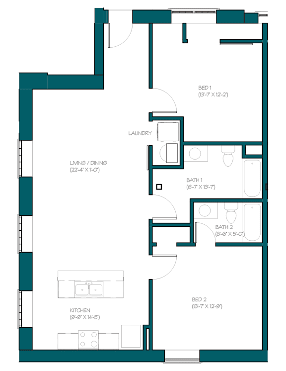 blueprint of a floor plan of a house