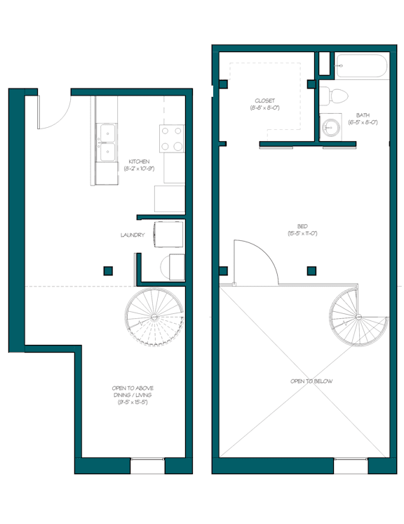 blueprint of floor plans for a small house