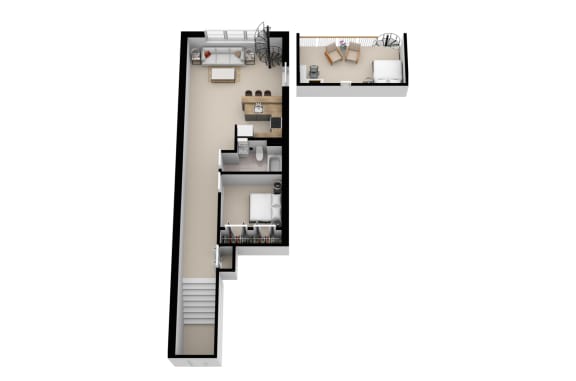 bedroom floor plan an in 1 bed 1 bath