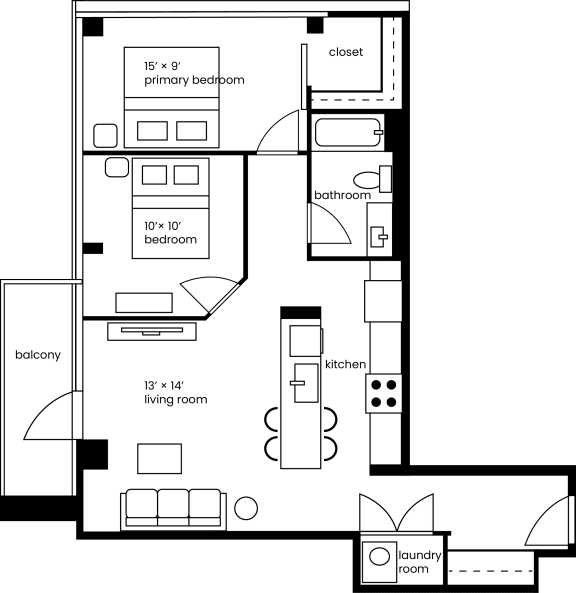 Floor Plan  a floor plan of a bedroom house
