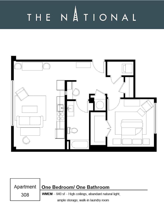 08- WMEM - 1BR 1BA - Luxury Apartment