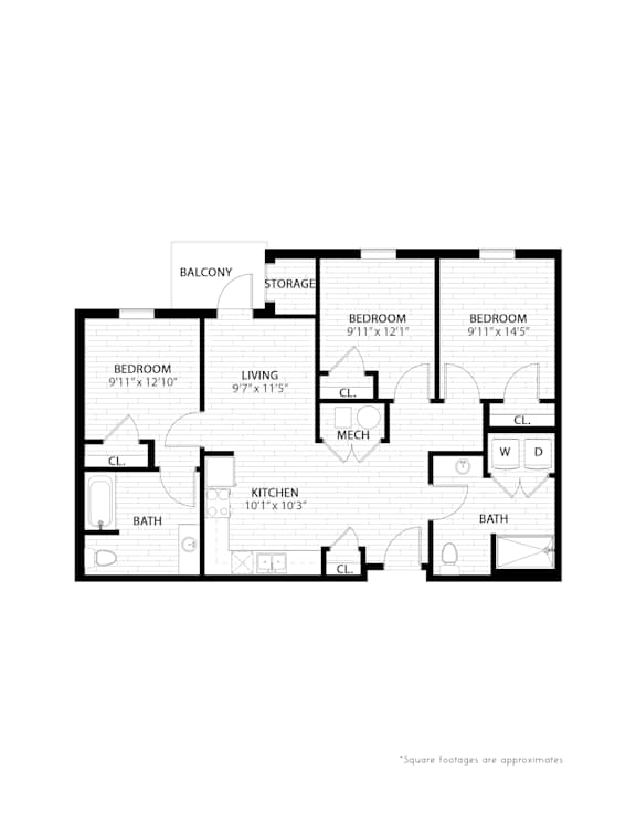A black and white image of a house floor plan.