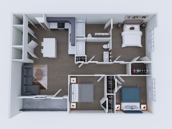 3 Bed 2 Bath Floor Plan at Union at North Crossing, Iowa