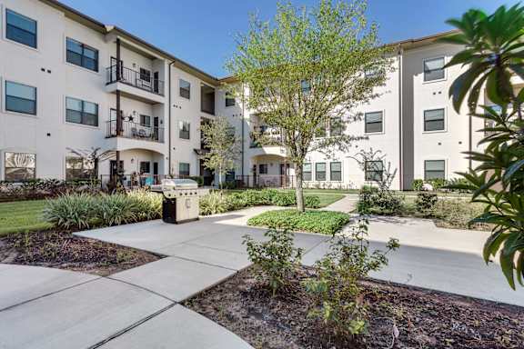 Outdoor BBQ Area at The Laurel at Vintage Park 55+ Apartments, Tomball Texas