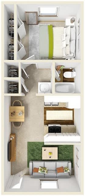 1 bed 1 bath at Mountain Vista Apartments, Lakewood, CO, 80228