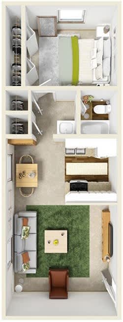 1 bed 1 bath A 1 bed 1 bath A at Mountain Vista Apartments, Lakewood, CO