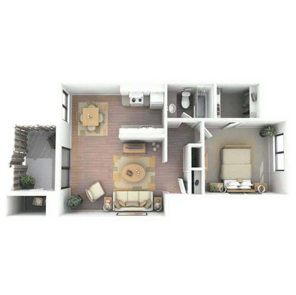 1 bed 1 bath 1 bed 1 bath at The Ranch at Bear Creek Apartments, Colorado, 80227