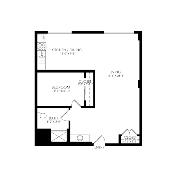 1 bed 1 bath A at RiDE at RiNo Apartments, Colorado