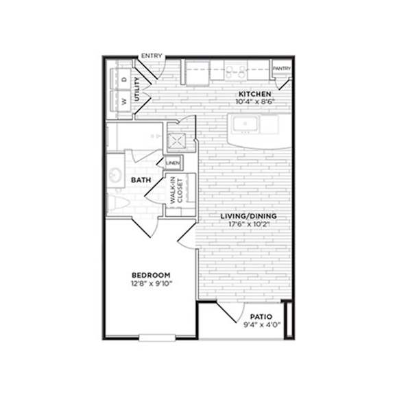 A1A Floorplan at Agave, San Antonio, Texas