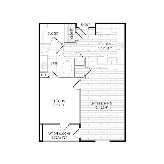 Floor Plan  A2 Floorplan at Agave, San Antonio, TX, 78205
