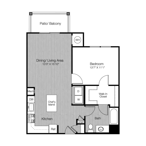 1 bed 1 bath F at Metro 303, Hempstead