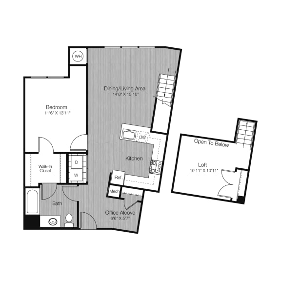 bedroom floor plan | the madison at ballston station at West 130, West Hempstead, NY