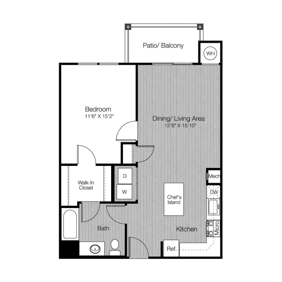 1 bed 1 bath D 1 bed 1 bath D at Metro 303, New York, 11550